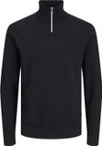 JACK&JONES JREBCALLUM Pull tricoté à demi-fermeture éclair Noir L