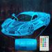 Veilleuse voiture 3D - 7 couleurs - Télécommande - Dimmable - Pour garçons