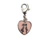 INNSPIRO NICE CHARMS hanger metaal kus hart roze met karabijnhaak 10x14mm 25u, 24x25mm., Metaal, Geen edelsteen