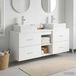 Maison Exclusive - Ensemble de 3 meubles de salle de bain, blanc, 129 x 41 x 79,5 cm