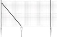 vidaXL Euro-hek - 25 x 1,2 m - PVC-Coated Staal - Grijs