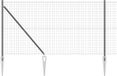 vidaXL Euro-hek - 25 x 1,2 m - PVC-Coated Staal - Grijs