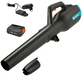 Gardena PowerJet 18V P4A Cordless Leaf Blower - Handheld - Black, Blue, Orange