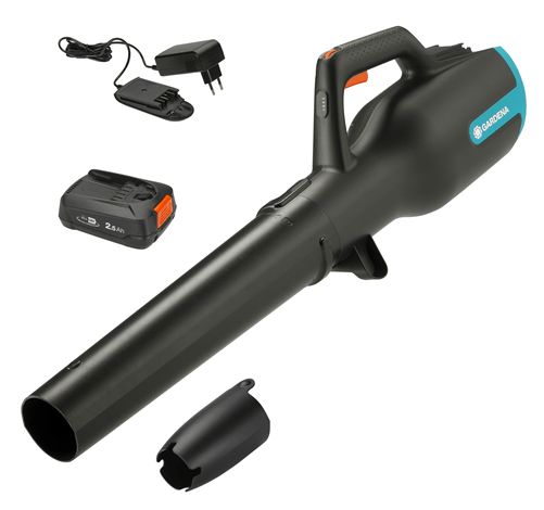 Gardena PowerJet 18V P4A Cordless Leaf Blower - Handheld - Black, Blue, Orange