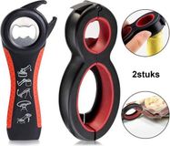 CHPN Multifunctionele openers - set van 2 - 6-in-1 - 5-in-1 - Keukenhulp - Blikopener - Flesopener - Keukenaccessoire