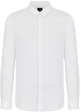 Armani Exchange Heren Slim Fit Stretch Button Down Shirt, bianco, L