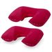 Merkloos / Sans marque Nekkussen - 2x - Opblaasbaar - Rood - 43 x 26,5 cm - Auto, Trein of Vliegtuig - Reiskussen