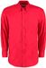 Kustom Kit Premium Oxford Classic Fit Heren Lange Mouwen Shirt Rood Katoen/Polyester S