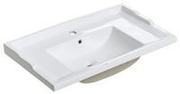 AC-Déco Keramische wastafel, 81x46 cm, wit, glanzend, rechthoekig