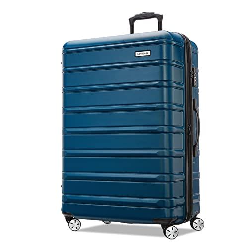 Samsonite Omni 2 Hardside Uitbreidbare Bagage met Spinner Wielen - Lagoon Blauw - Checked-Large 28-Inch