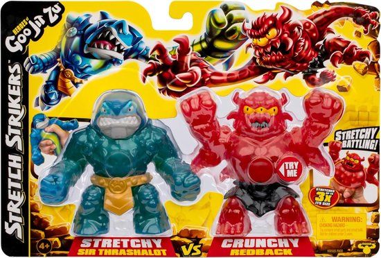 T.R Goo Heroes of Goo Jit Zu Stretch Strikers Sir Thrashalot Redback - 2 Pack