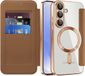 Techsuit - SmartMag Book Case - Samsung Galaxy S25 - Brown