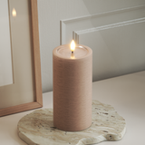 Bougie pilier LED unique D 7,5 x 15 cm Rose