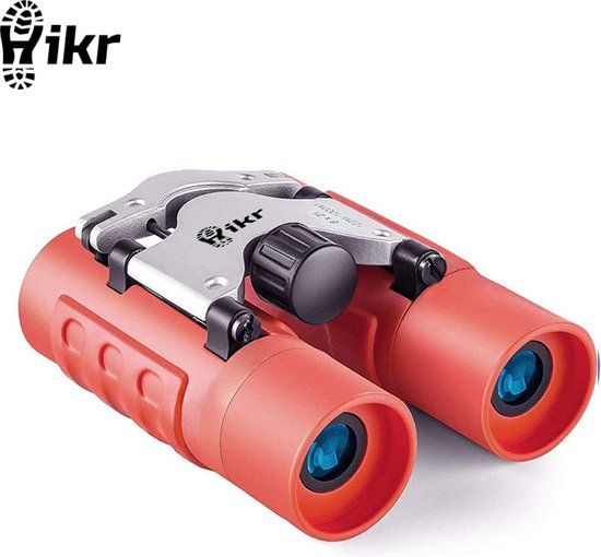 Hikr Verrekijker Kinderen - 8x21 Compacte Verrekijker voor Kinderen - Rood