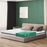 White Stone Matras 90x200 cm Antibacterieel Schuim | Hoogte 16 cm | 3D Air Hypoallergeen Hoes | Orthopedisch Thermosensitief Matras