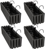 KADAX Balkon Bloembak Grijs 60cm Set van 4