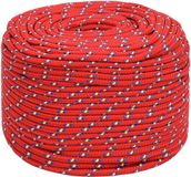 vidaXL Multifunctioneel touw 6 mm 50 m Rood PP 240 kg Max. belasting
