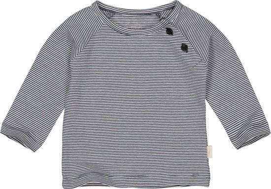 LEVV Baby Jongens Shirt - Nero aop Blue Night Stripe - Maat 56