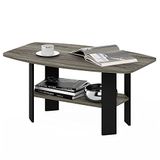 Furinno Simple Design Salontafel, Bijzettafel, Frans eiken/Zwart