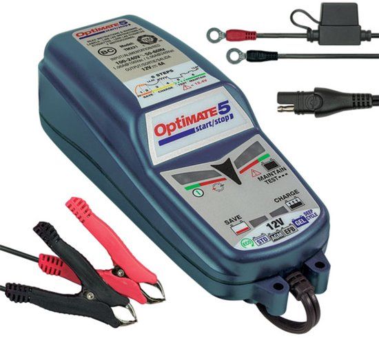 OPTIMATE 5 BRONZE 5 START/STOP ACCULADER 12V - Geschikt voor AGM/Droge/Gel/Loodzuur accu's