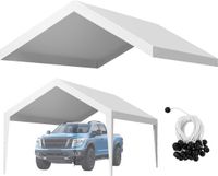 VEVOR Toit de carport de remplacement, 3,65 x 6,09 m, blanc