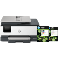 HP OfficeJet Pro 8122e + 2 zwarte + 2 kleuren cartridges