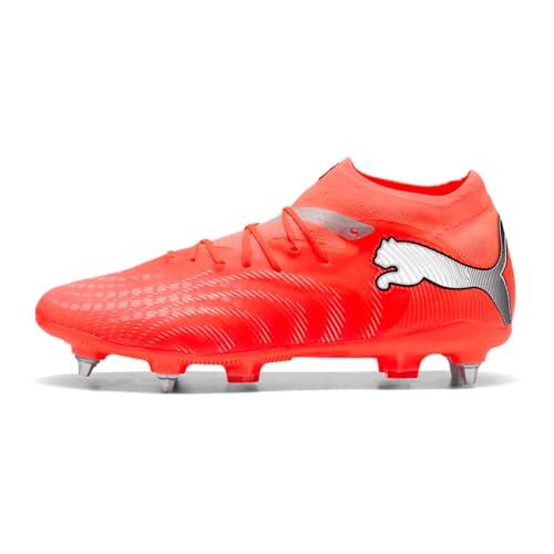 PUMA Unisex Future 9 PRO MXSG voetbalschoen, gloeiend rood wit zwart zilver, 8.5 UK, Gloeiend Rood PUMA Wit PUMA Zwart PUMA Zilver, 42.5 EU