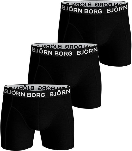 Bjorn borg Björn Borg Cotton Stretch Boxershort Heren Zwart - 3 stuks - Maat XXL