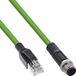 InLine M12 4-pins D-gecodeerd (m) - RJ45 (m) industriële netwerkkabel | CAT5e | PUR | 1 meter