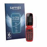 Savvies - Screenprotector voor Chakeyake R341 - Folie Beschermfolie transparant 6 Stuks