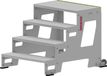 Hymer Industrietraptreden, basismodel met aluminium profieltreden, 1 meter tredebreedte, 4 treden