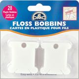Bobines en plastique, 28 pièces, couleur blanche