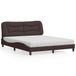 Maison Exclusive - Lit avec matelas "Hvar", couleur marron foncé, 160x200 cm, revêtement en tissu