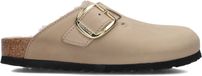 Birkenstock Boston Big Buckle Nubuck Beige Dames Instappers Maat 38