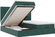 vidaXL Lit coffre avec matelas et LED 160x200cm velours vert foncé
