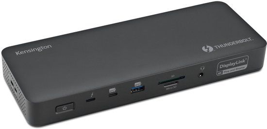 Kensington SD5920T EQ Thunderbolt 4 Quad 4K Hybride Dockingstation met DisplayLink Technology, SD & Micro SD Kaartlezers, 100W Opladen, Ethernet & USB-A & USB-C 3.2 Poorten (K35234EU)