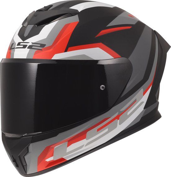 LS2 FF820 Rapid III Helm Hyper Mat Zwart Rood XXXL
