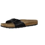 BIRKENSTOCK Madrid Hommes Noir Cuir Pantoufles