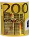 Concorde Spaarpot geld thema - 200 euro - geel - bankbiljetten - D13 x 15 cm - spaarpotten