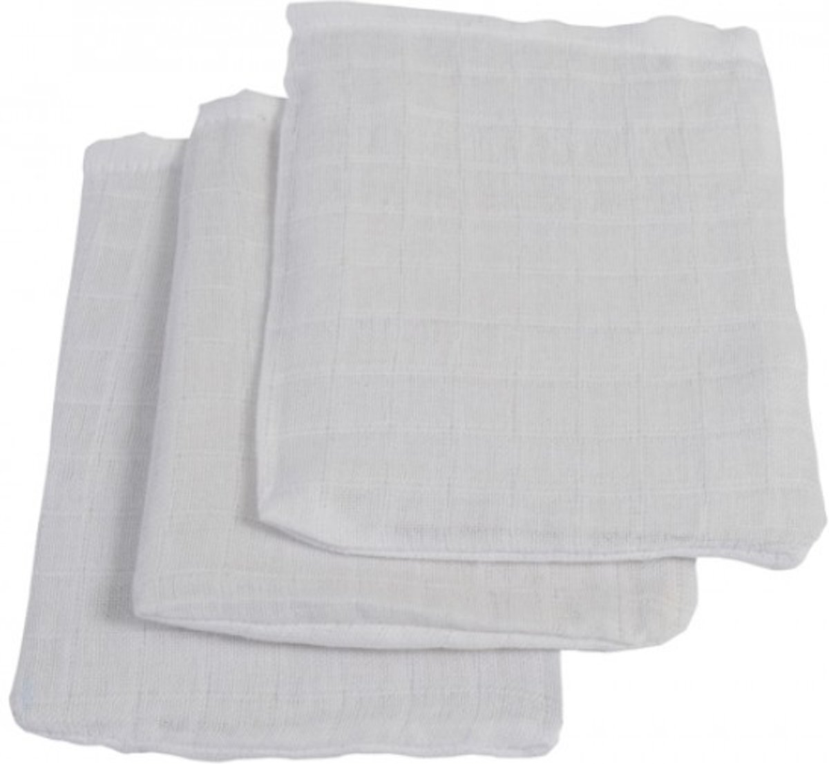 Jollein Hydrofiele Washandjes Wit 3 stuks wit