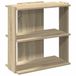 vidaXL Bibliothèque 3 étagères 60x30x60 cm bois de chêne sonoma travaillé