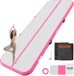 VEVOR Opblaasbare Gymnastiekmat 300x100x10 cm Airtrack Gymnastiekmat voor Training, Wedstrijdsporten en Yoga, met Antislipoppervlak, 600W Elektrische Luchtpomp, Reparatiepatch, Mondstukken en Tas, Roze