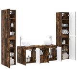 vidaXL Badkamermeubelset 5 st Gerookt eiken 33 x 34,5 x 160 cm