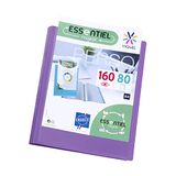 Viquel - Zichtmap voor 160 weergaven A4 - Aanpasbare binder - Gladde en transparante hoezen - Recycle Essential - Paars