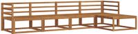 vidaXL - Bank loungeset - 5 zitplekken - Naturel - Massief Acacia Hout
