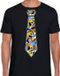 Bellatio Decorations T-shirt voor heren - Engelse drop stropdas - zwart - verjaardag S