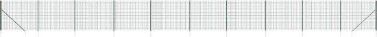 vidaXL Draadgaashek met grondankers, groen, 2,2 x 25 meter