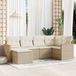 Maison Exclusive - Ensemble de meubles de jardin 6 pièces avec canapé et coussins, beige, en polyrotin