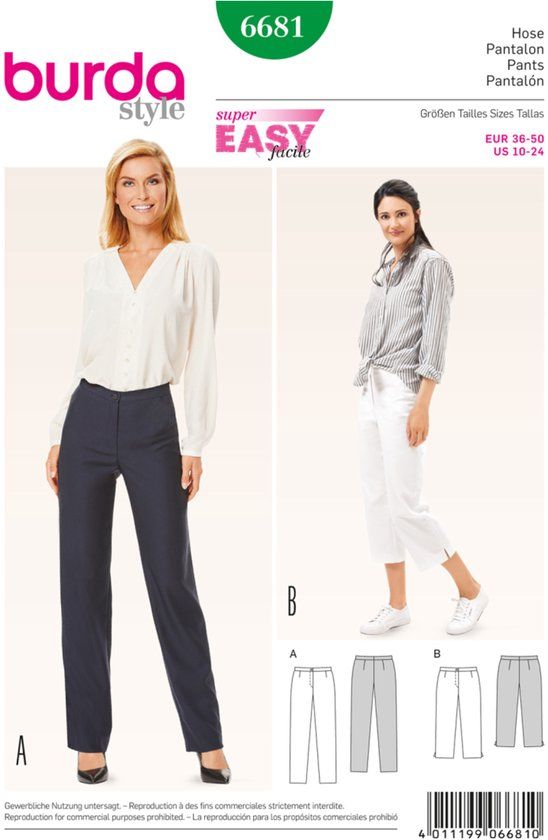 Burda Naaipatroon 6681 - Broek in variaties