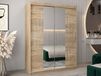 YORKSHIRE Armoire 2 portes coulissantes 150 cm sonoma